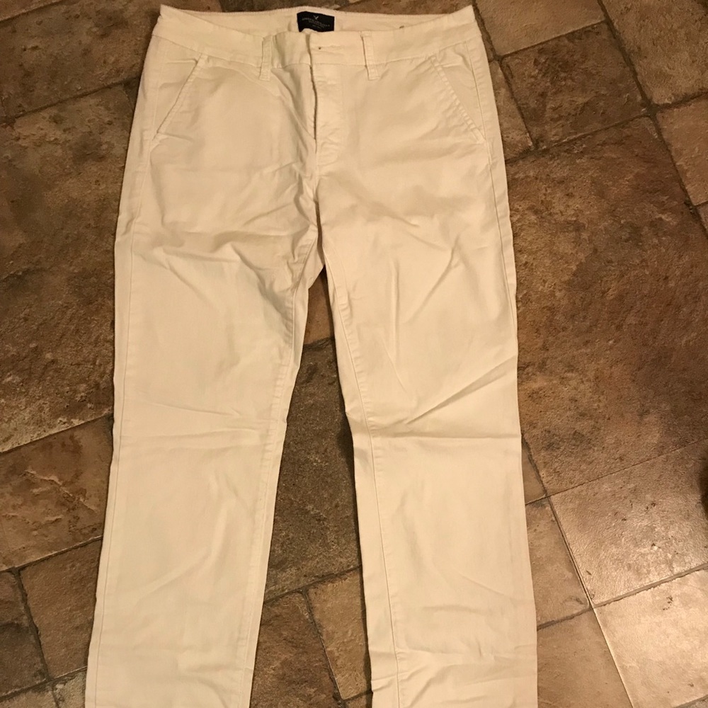 Women’s American eagle white pants Sz 8 long